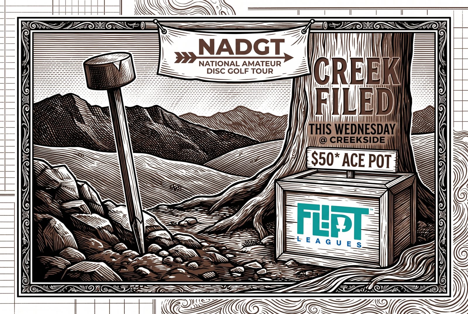 Creek Filed event art