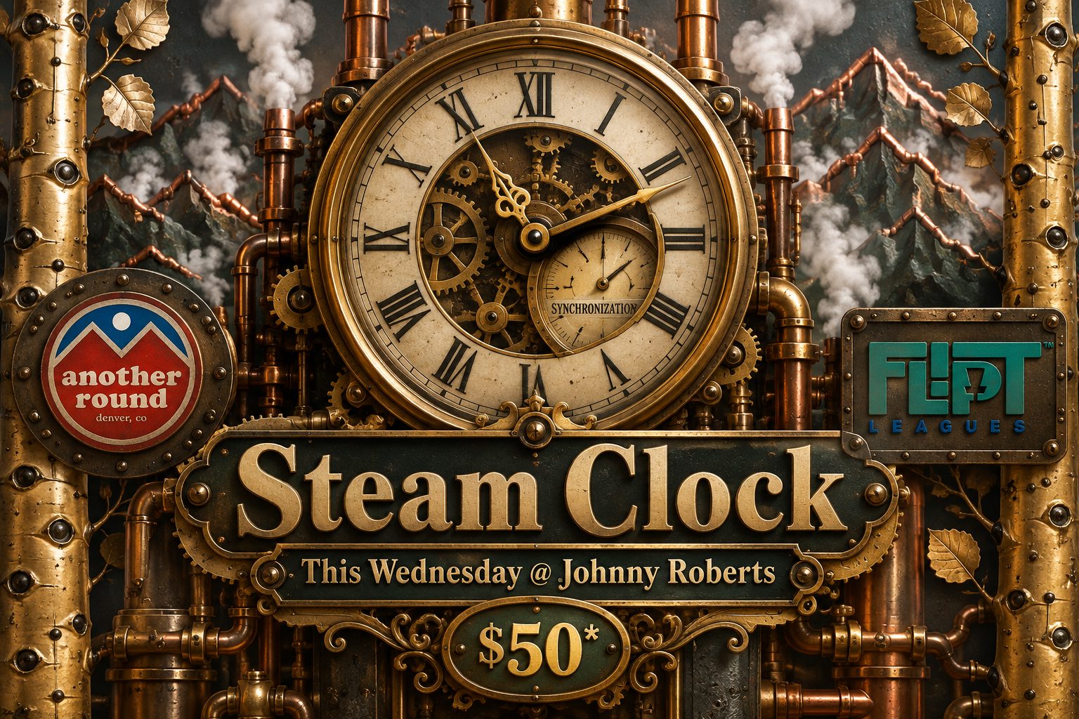 Steam Clock event art