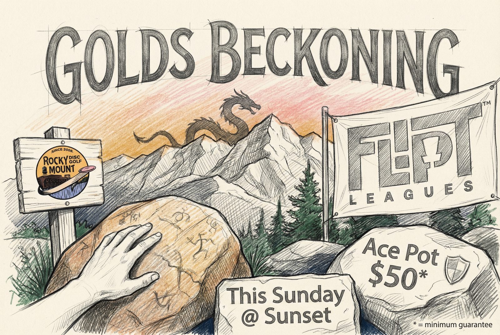 Golds Beckoning event art
