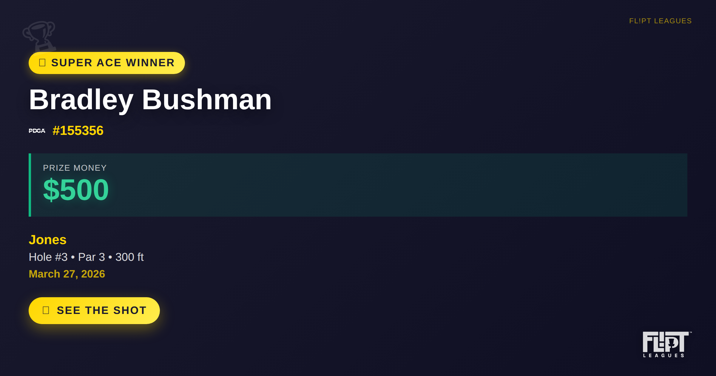 Bradley Bushman Super Ace